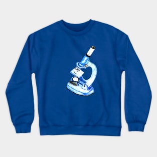 Painted blue microscope Crewneck Sweatshirt